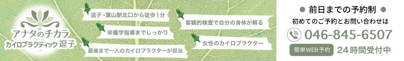 【逗子市の整体】アナタのチカラ カイロプラクティック逗子
