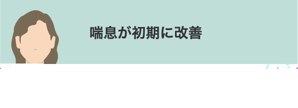喘息が初期に改善