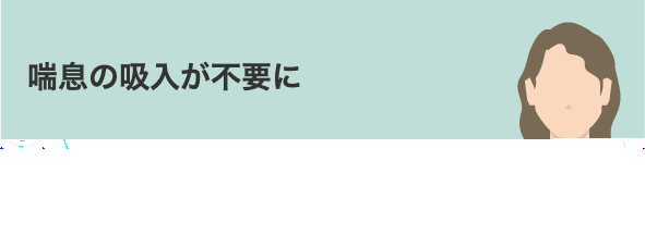 喘息の吸入が不要に