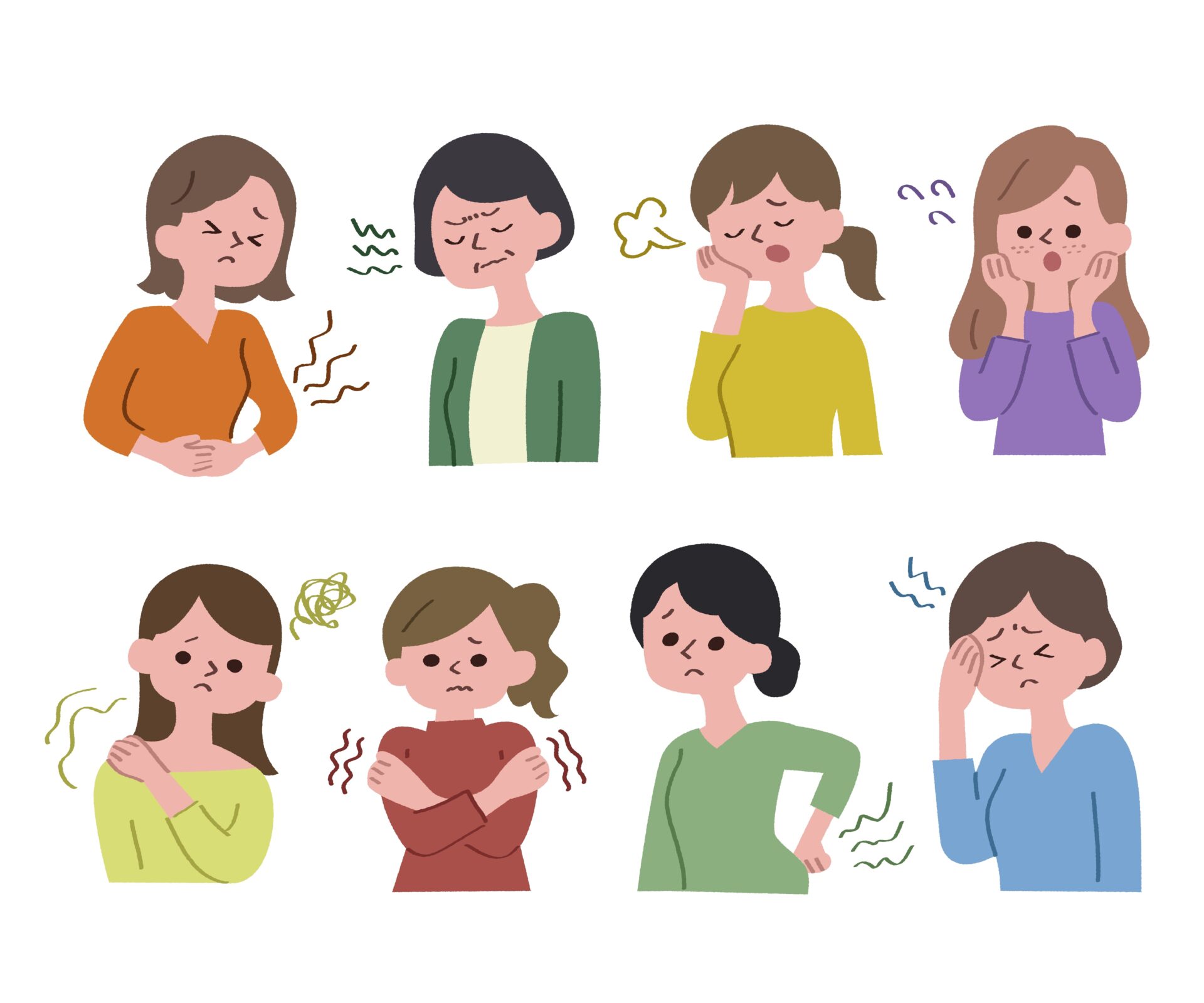 生理中の不調、頭痛、腹痛